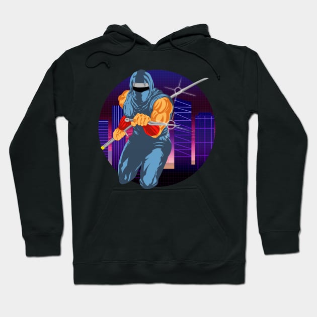 Synthwave Ninja Gaiden Hoodie by Meechemax